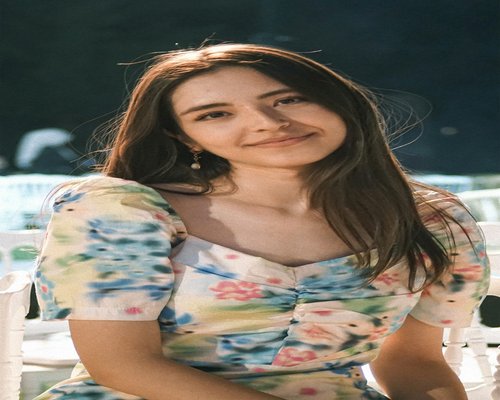 Smiling woman face portrait